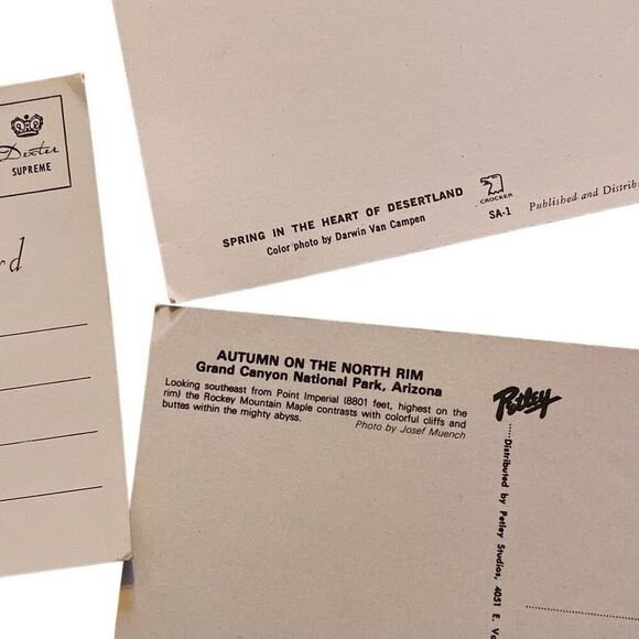 Vintage 70s Desert Arizona Grand Canyon unused postcards and road map ephemera - Picture 5 of 13